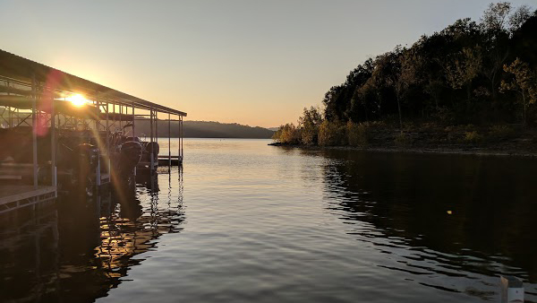 sunset over water